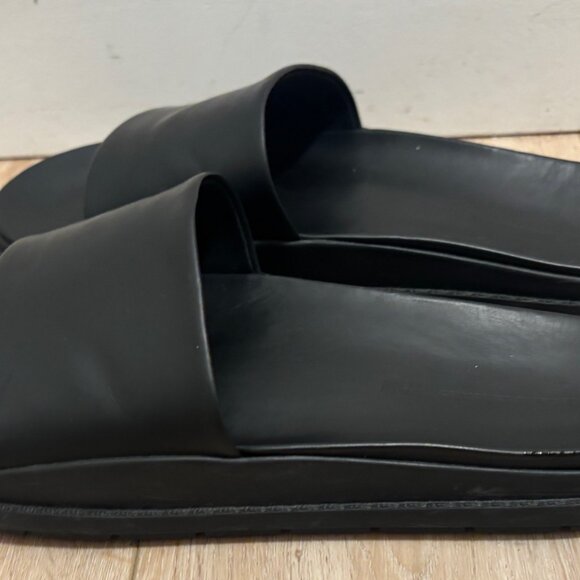 Alexander Wang x H&M Black Leather Slides - 10 - Picture 3 of 13